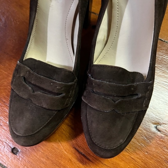 Calvin Klein brown suede lorrie high heel EUC y2k women’s 90s maryjane - Picture 5 of 6